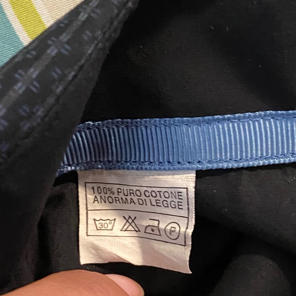 TIGLIO ROSSO Medium Black Pattern Button Shirt EUC - Picture 5 of 5